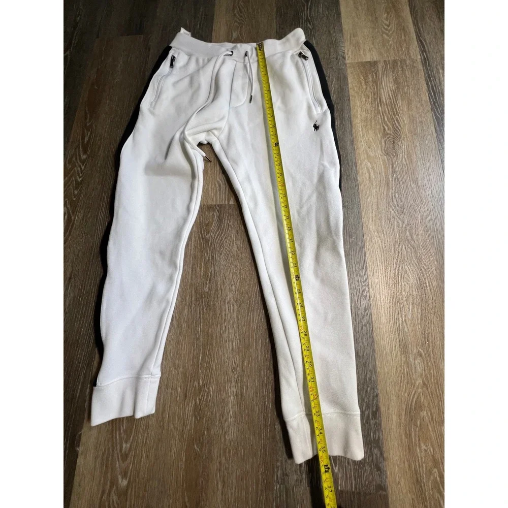 Polo Ralph Lauren Joggers‎ Mens S White Excellent Striped Tapered Sweatpants